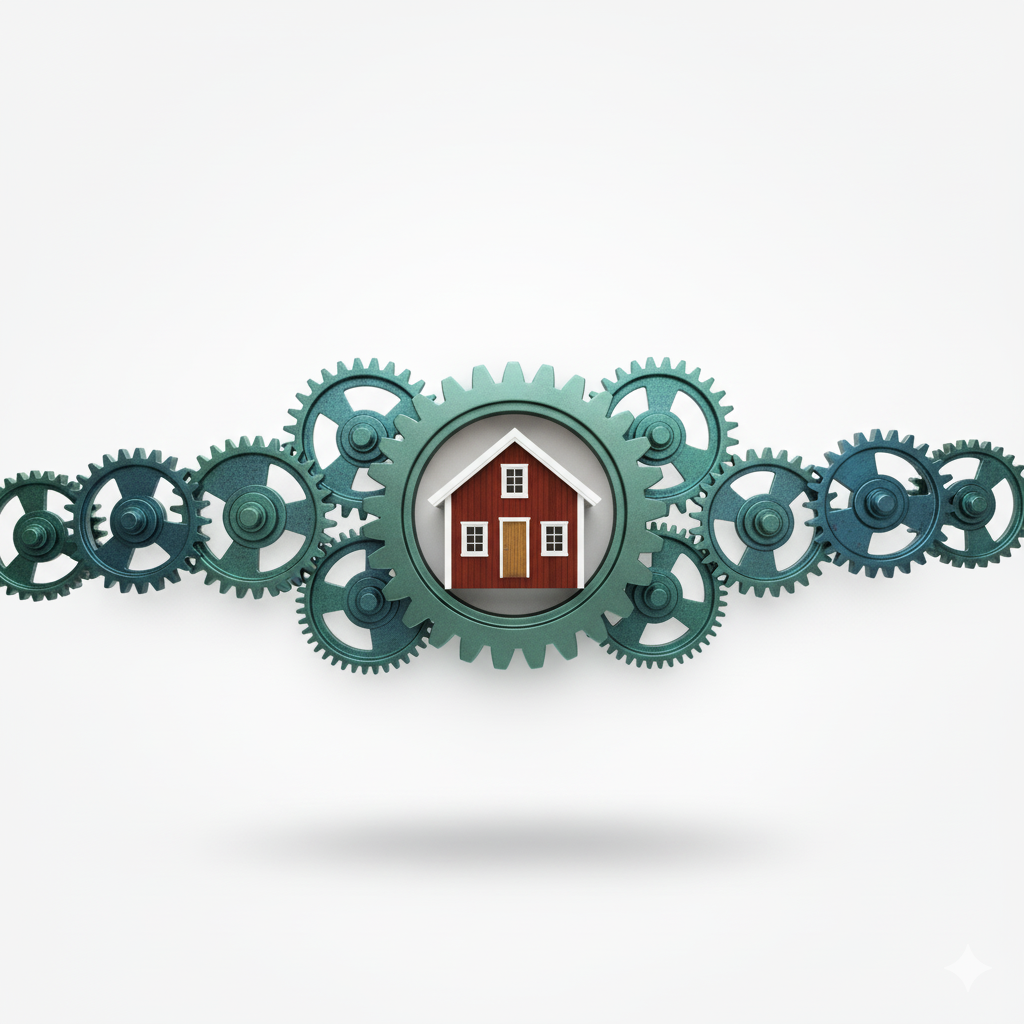 Projektledare granskar ritning